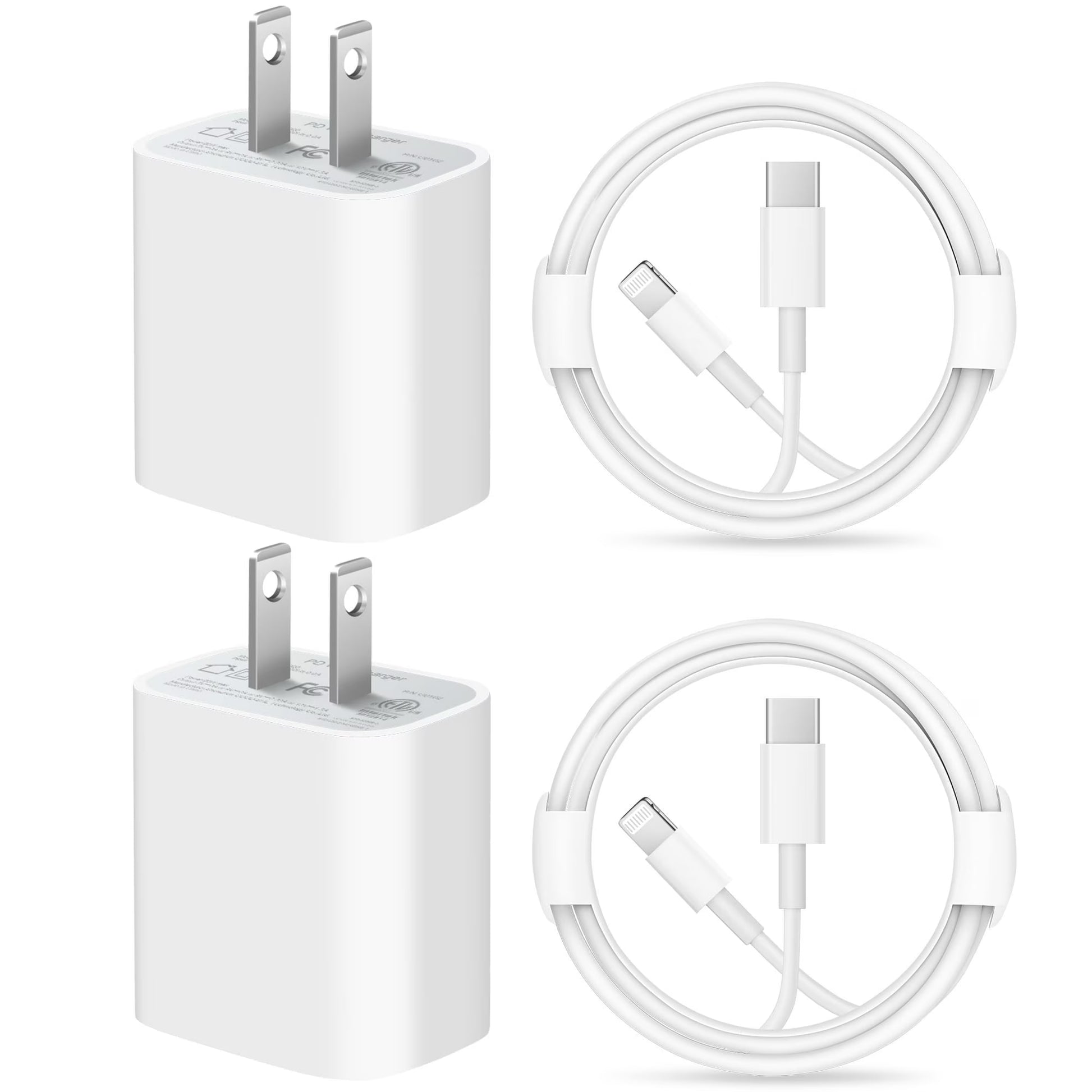 Fast Phone Charger with 6FT Cable Lighting 
