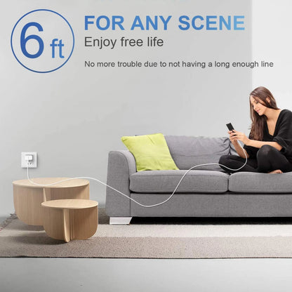 Fast Phone Charger with 6FT Cable Lighting 